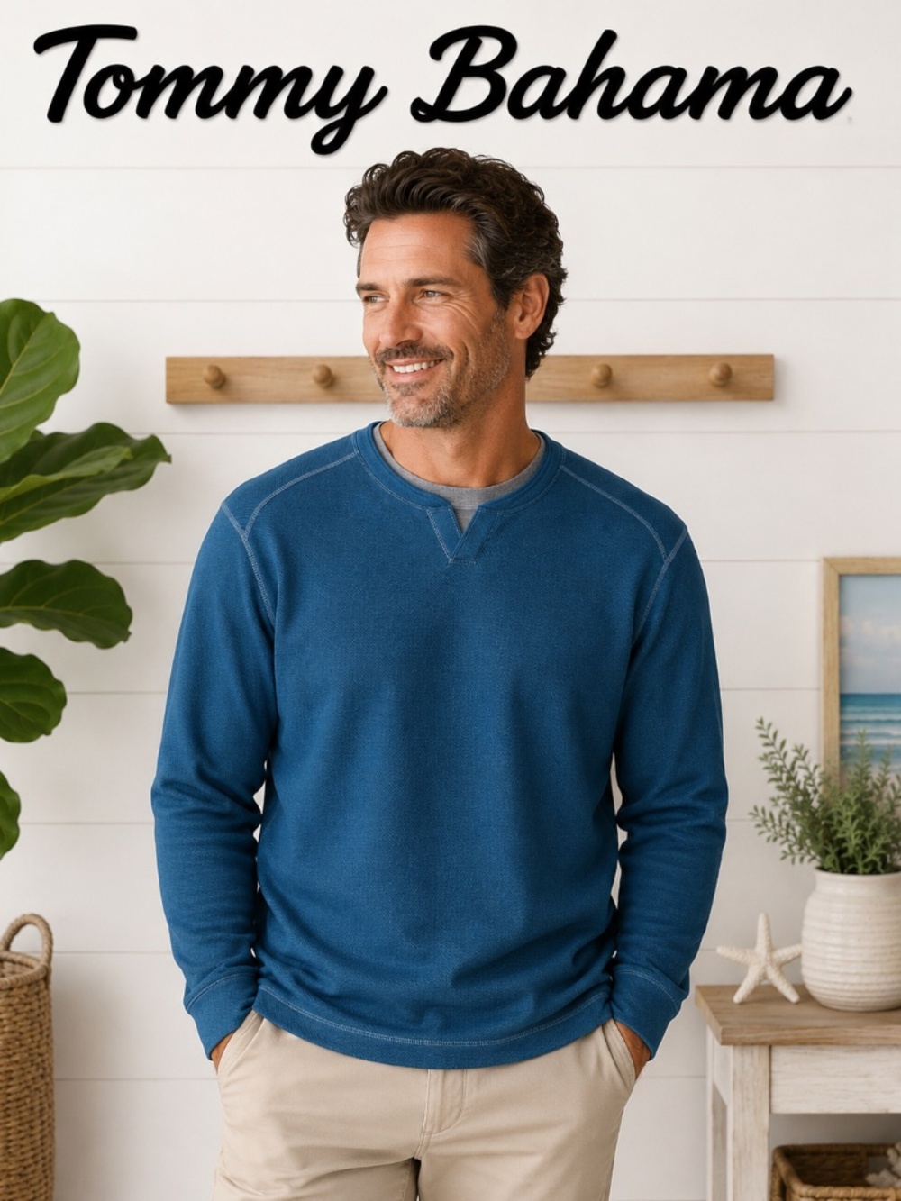 Tommy Bahama Men's Flipshore Abaco Reversible Sweatshirt Size XL